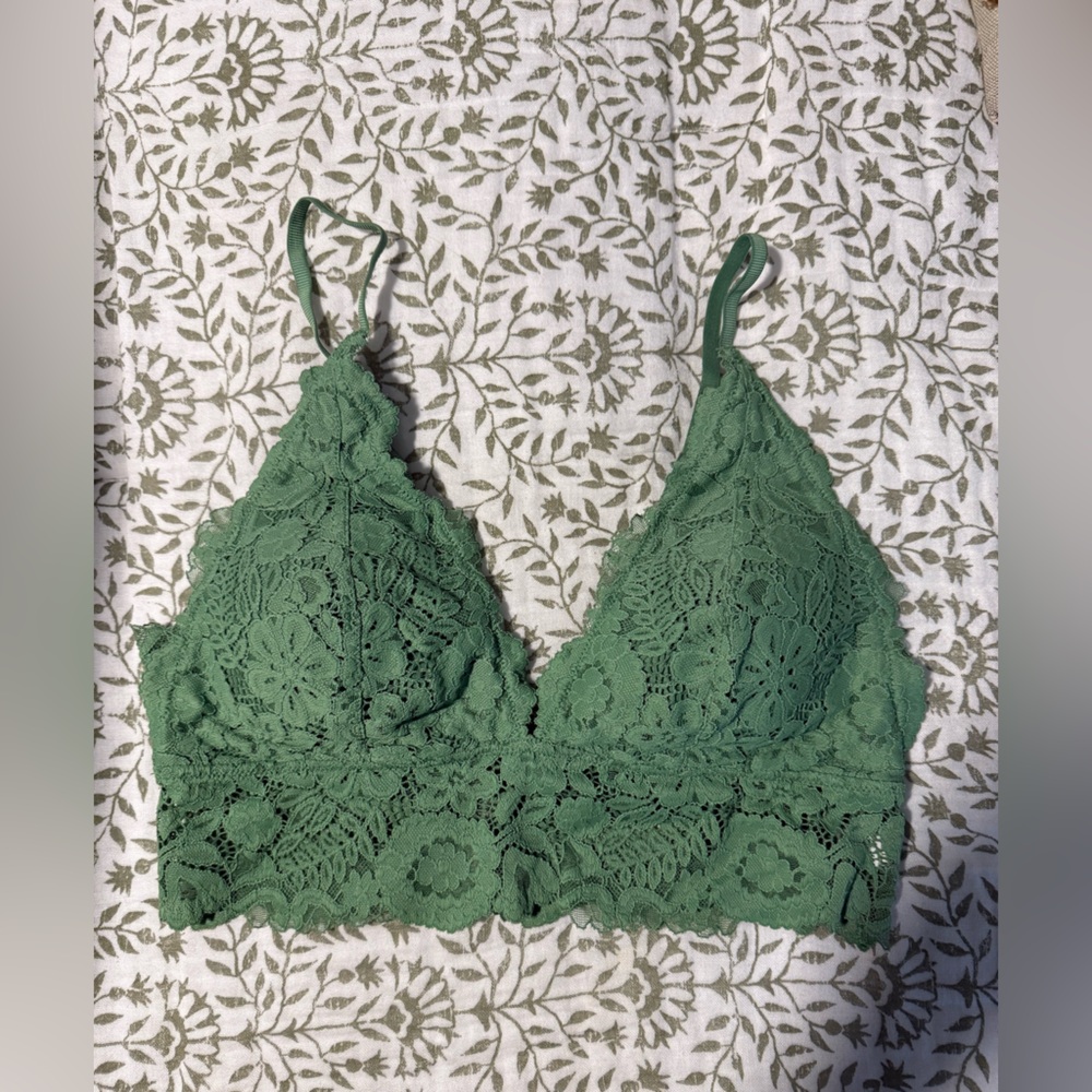 Aerie Green Lace Bralette